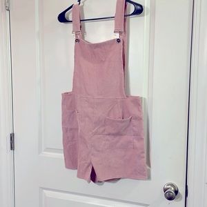 X-Large Dusty Pink Short Overall Romper